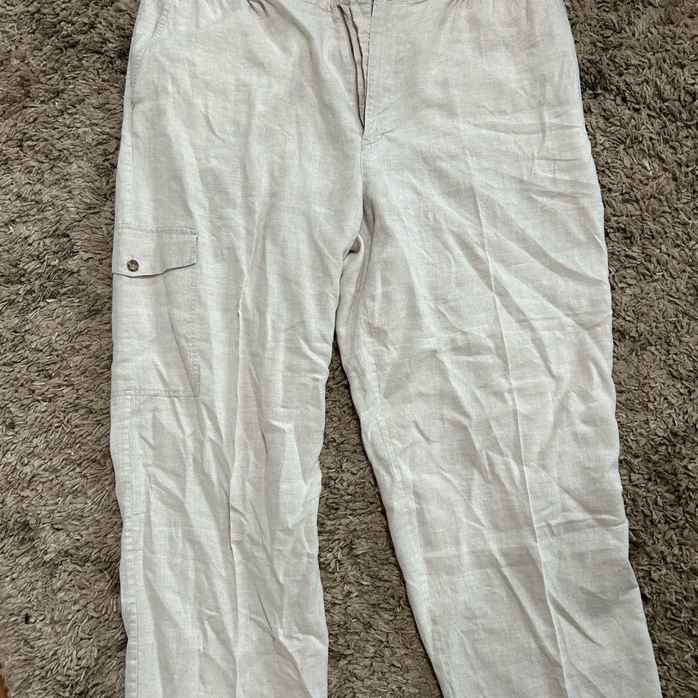 Men's Casual Linen Pants - Light khaki